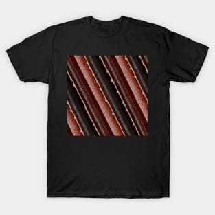 Brown Imitation leather, natural and ecological leather print #15 T-Shirt